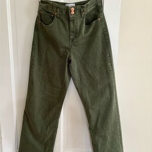 Dear John Straight Leg Olive Jeans